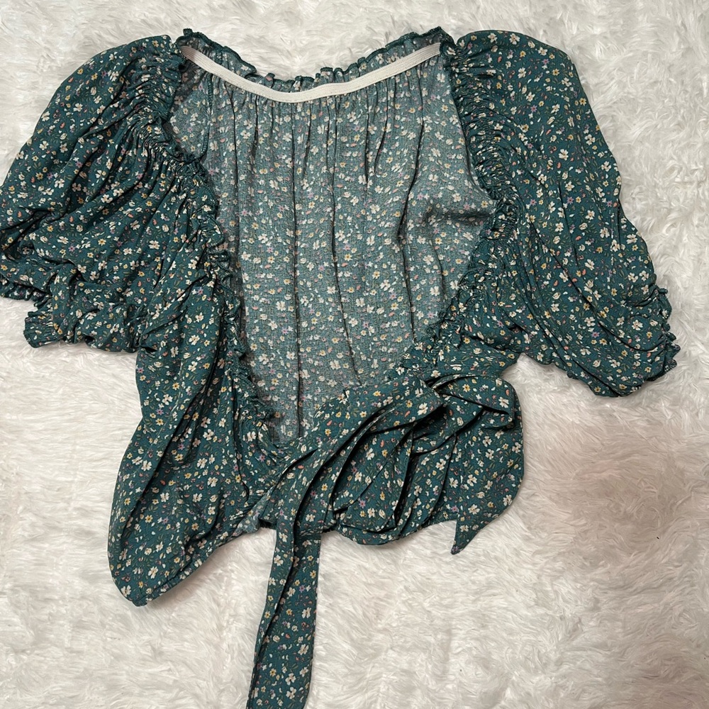 Floral Green Women's Top